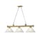 Z-Lite Cordon 3 Light Billiard, Rubbed Brass & White Linen 2306-3RB-AWL14 - alternate 5
